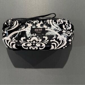 Gigi Hill Women's Paisley Print Black/White Clutch Sling Bag